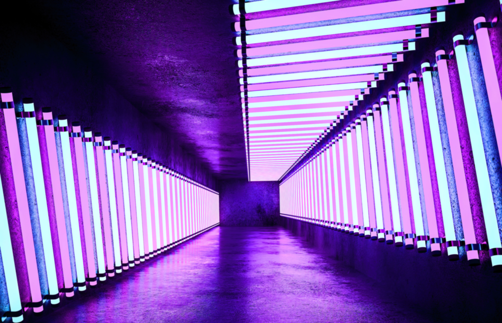Neon Glass Wall Art