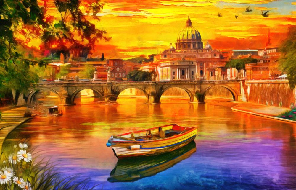 St. Peter's Basilica Glass Wall Art