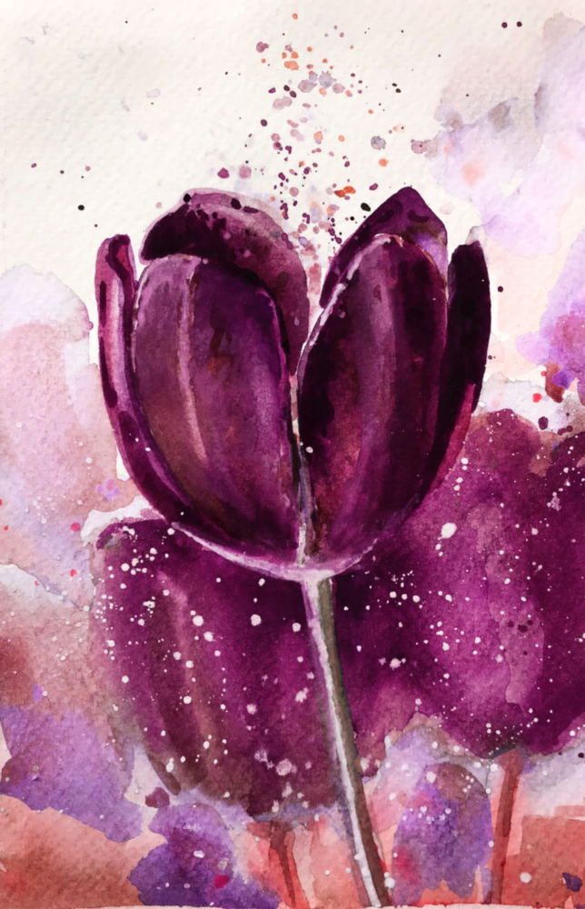 Tulip Glass Wall Art