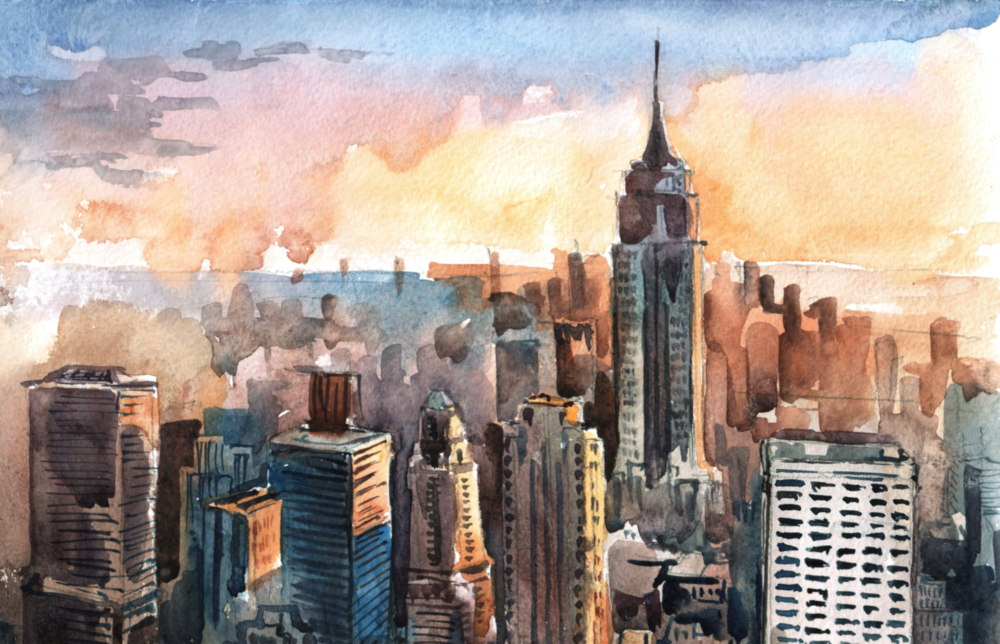 New York City Glass Wall Art