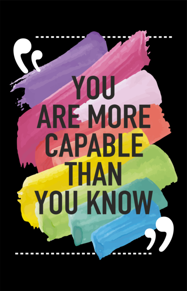 “You Are More Talented Than You Think” Glass Wall Art