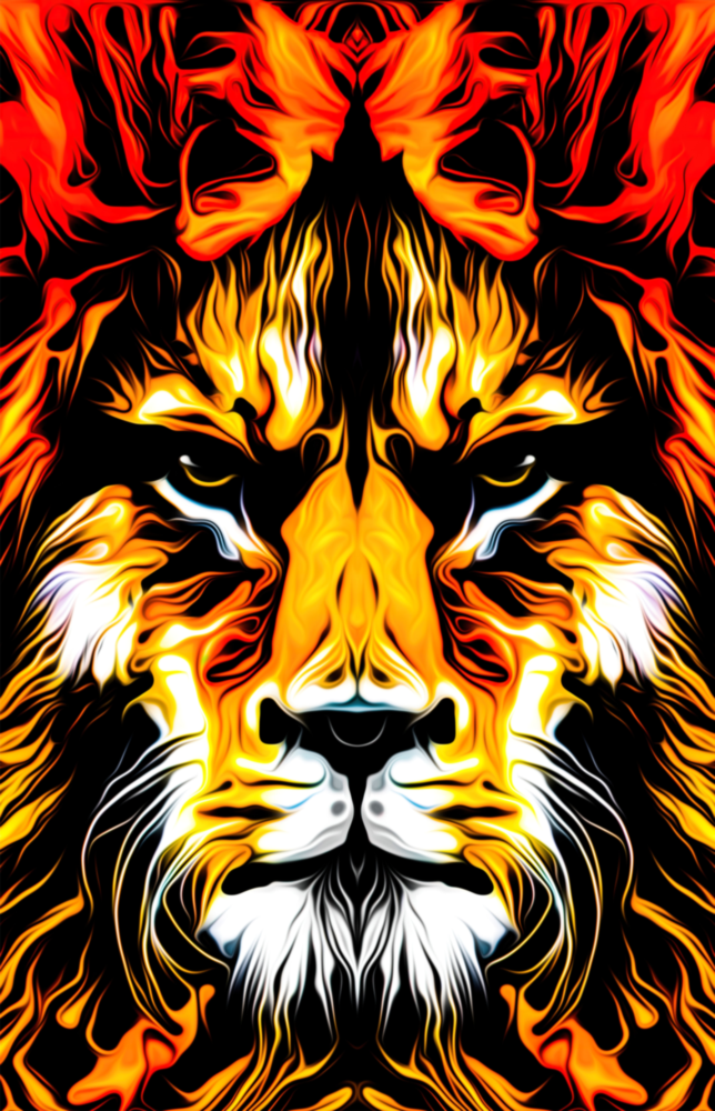Lion Glass Wall Art