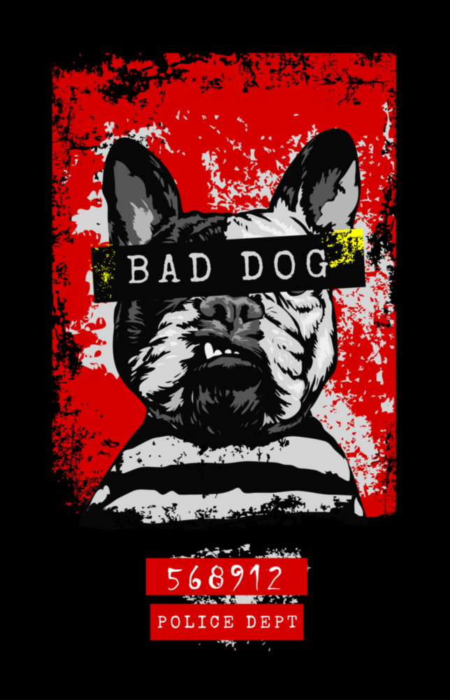 “Bad Dog” Glass Wall Art