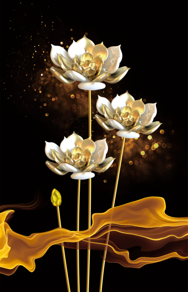 Flowers Glass Wall Art