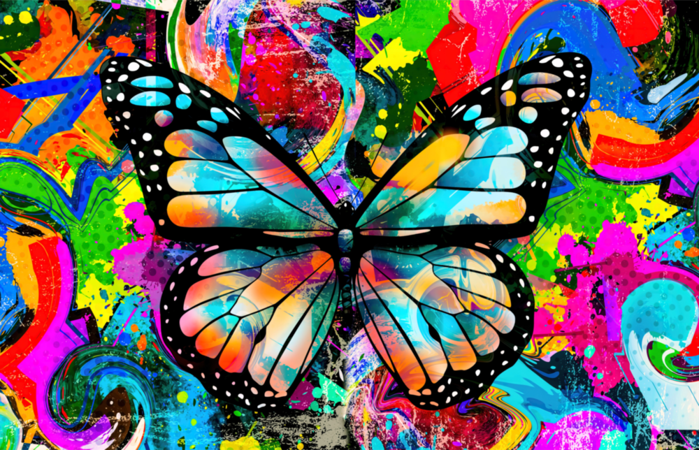 Butterfly Glass Wall Art