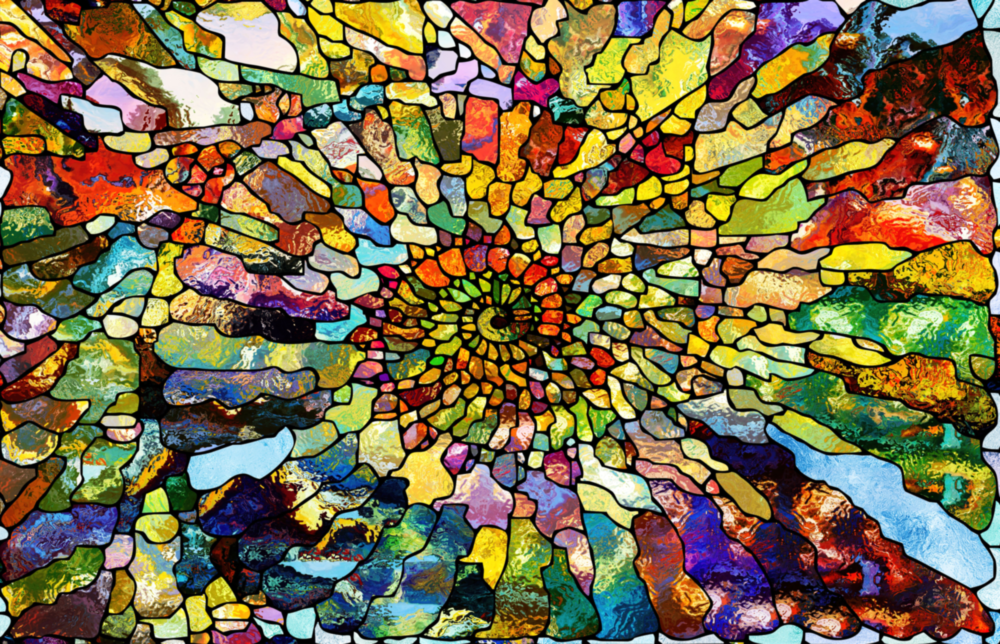 Colorful Mosaic Glass Art