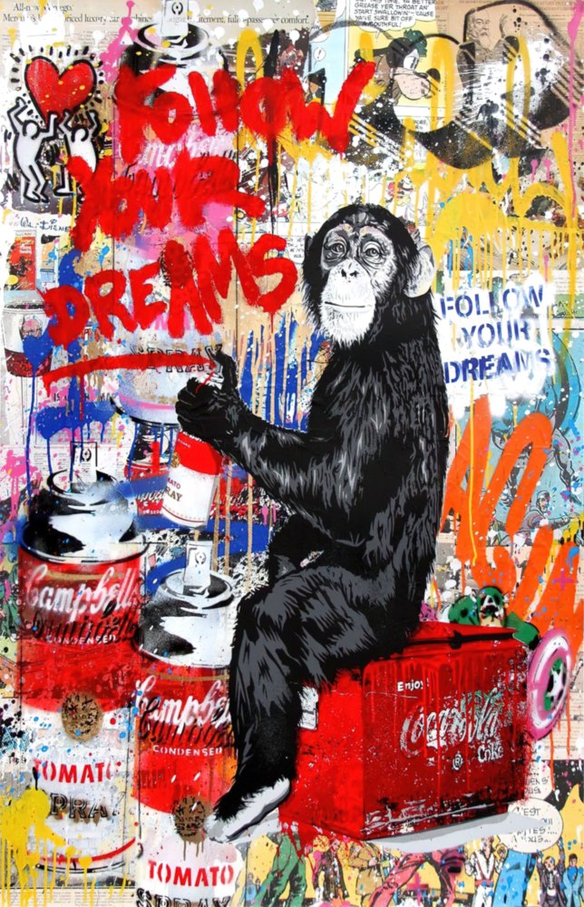Monkey Advice Glass Art