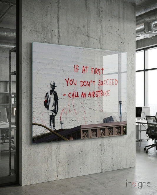 If you failed... Glass Art - Lifestyle preview in a designer interior