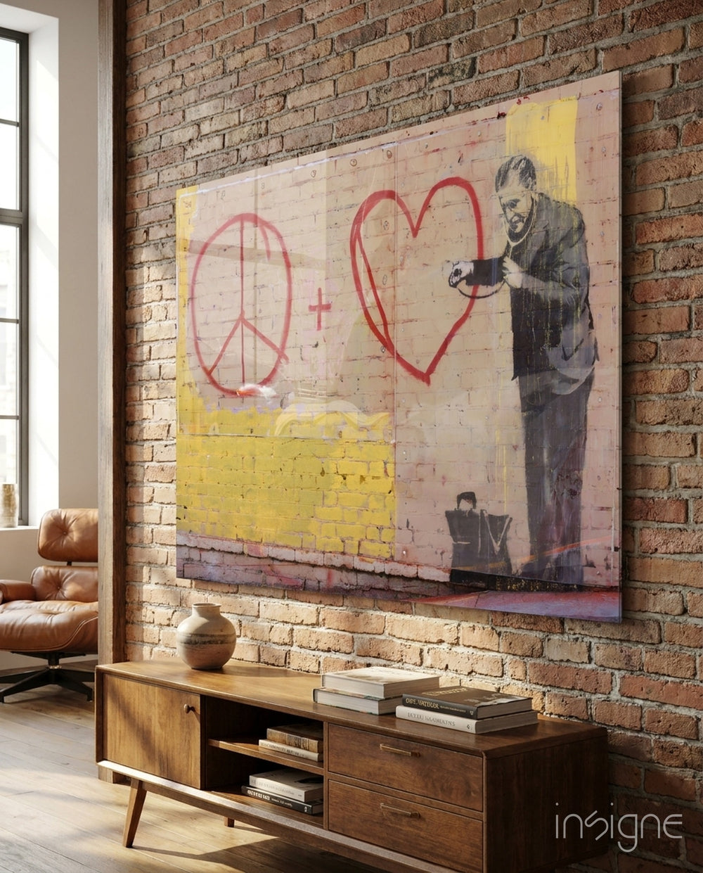 Graffiti Doctor Glass Art - Lifestyle preview in a designer interior