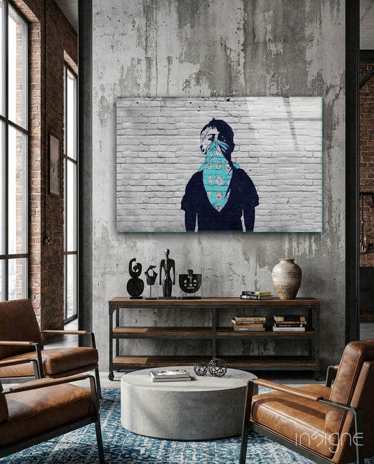 Cute Activist Glass Art - Lifestyle preview in a designer interior