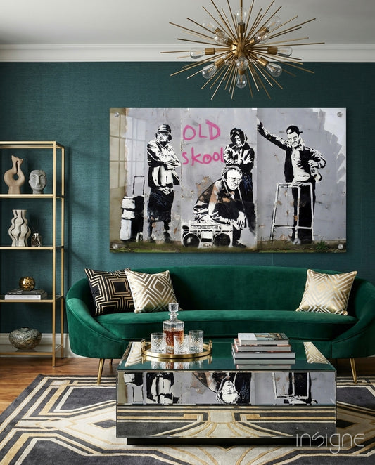 Old School Glass Art - Lifestyle preview in a designer interior