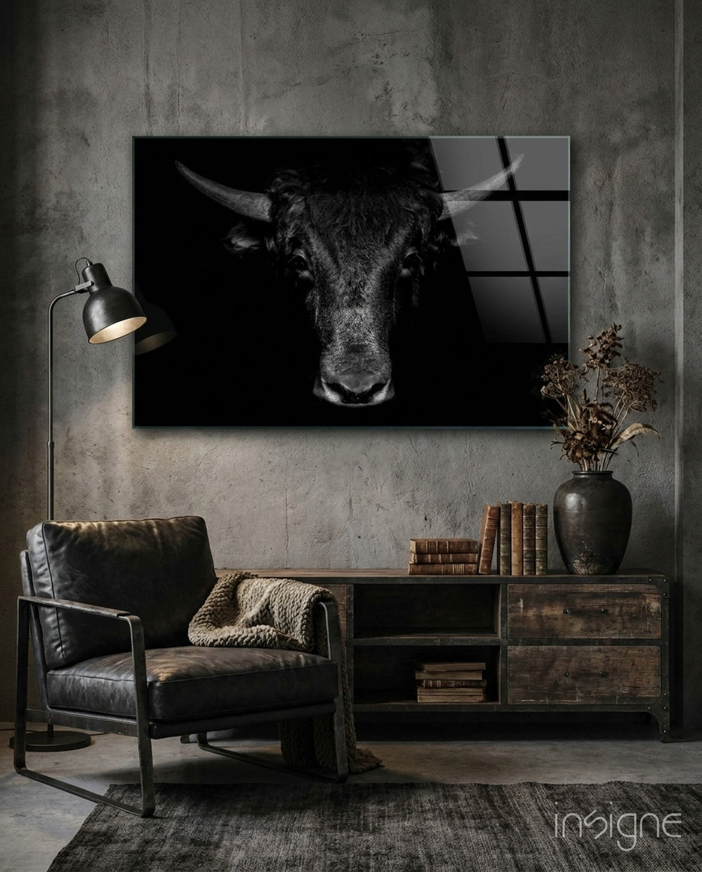 Buffalo Glass Art - Lifestyle preview in a designer interior