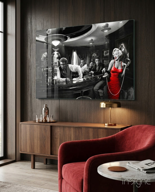 Golden Age Starlet Glass Wall Art