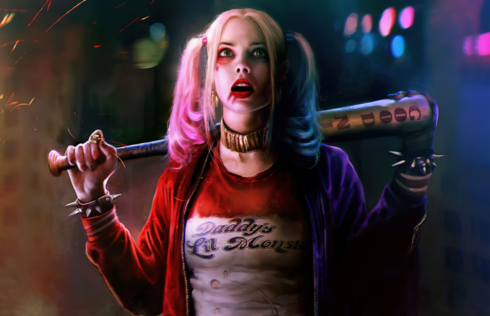 Harley Quinn Glass Art