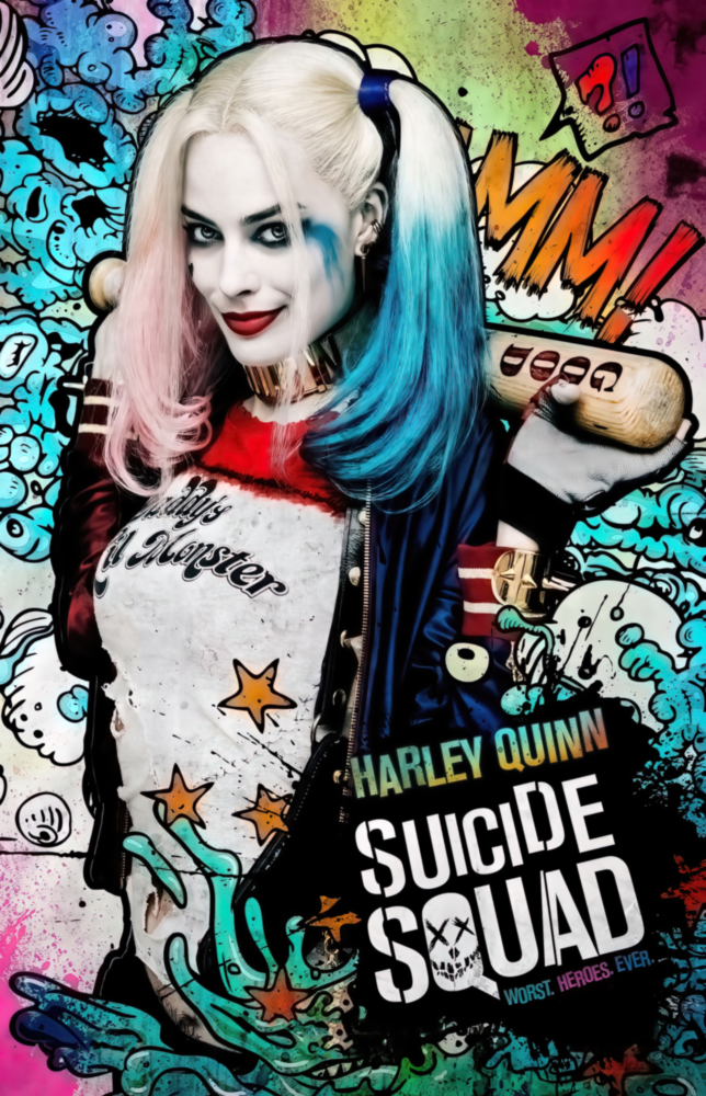 Harley Quinn Glass Art