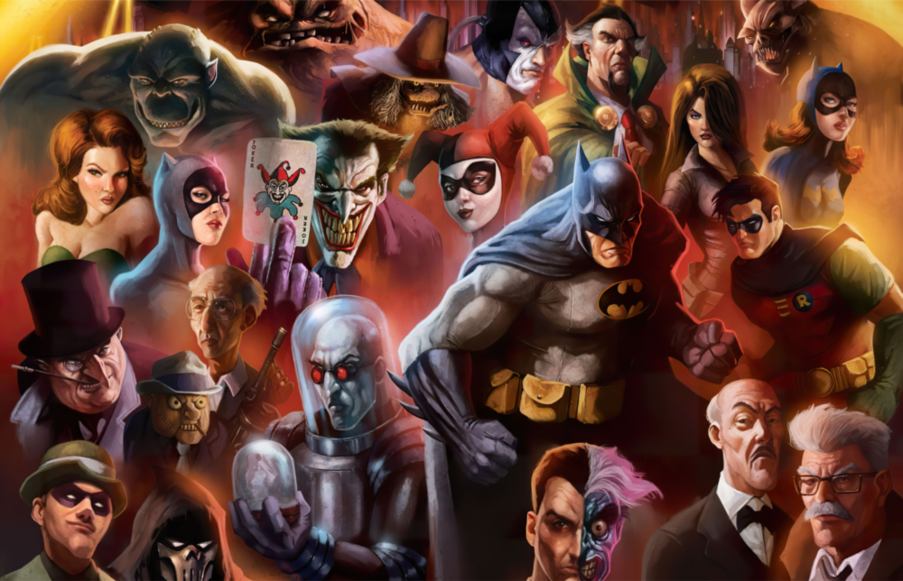 Batman and DC Characters Glass Art