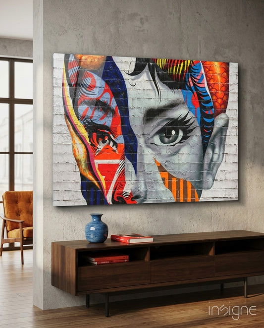 Hepburnish Glass Art - Lifestyle preview in a designer interior