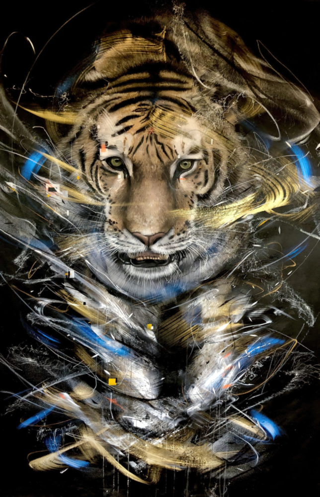 Tiger Glass Art