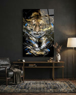Tiger Glass Art - Lifestyle preview in a designer interior
