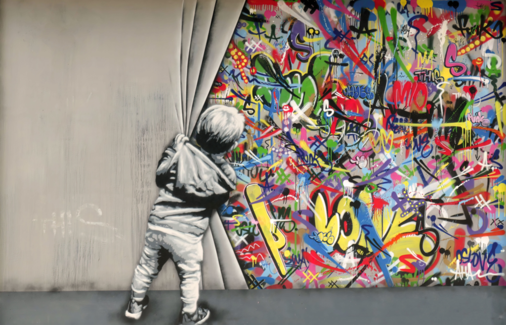 Behind the Curtain Glass Art