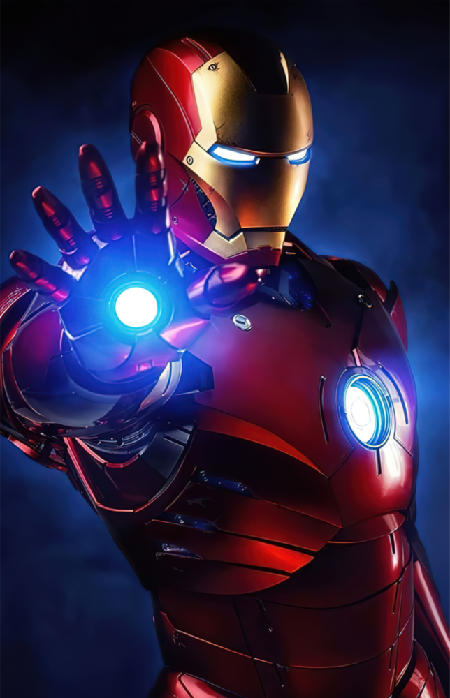 Iron Man Glass Art