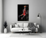 Michael Jordan Glass Wall Art.