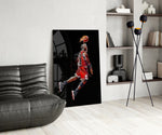 Michael Jordan Glass Wall Art.
