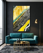 Marble  Glass Wall Art - Lifestyle preview in a designer interior
