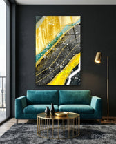 Marble  Glass Wall Art - Lifestyle preview in a designer interior