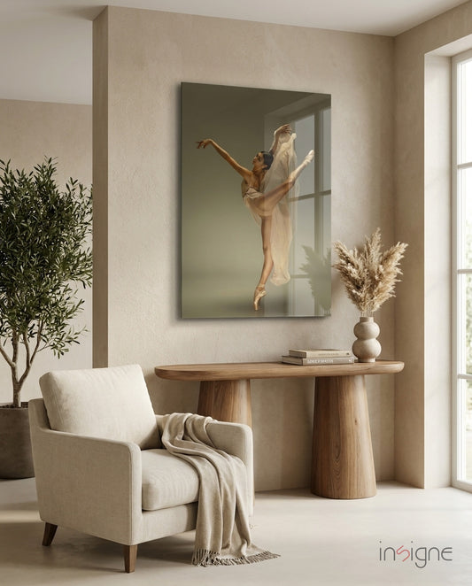 Ballerina Glass Wall Art - Lifestyle preview in a designer interior