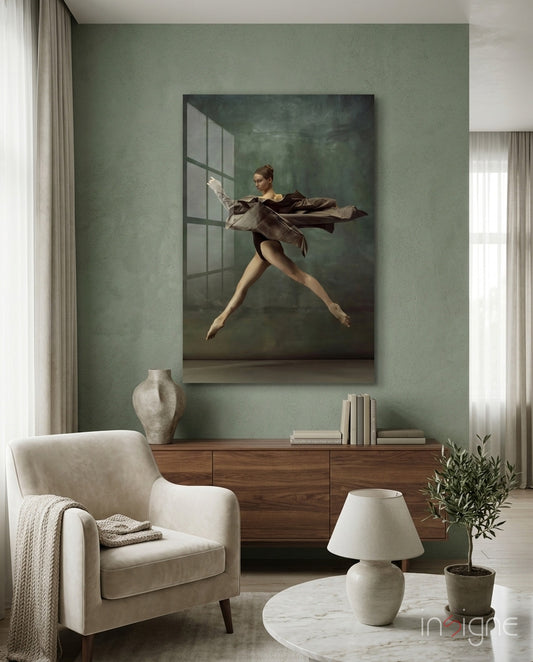 Ballerina Glass Wall Art - Lifestyle preview in a designer interior