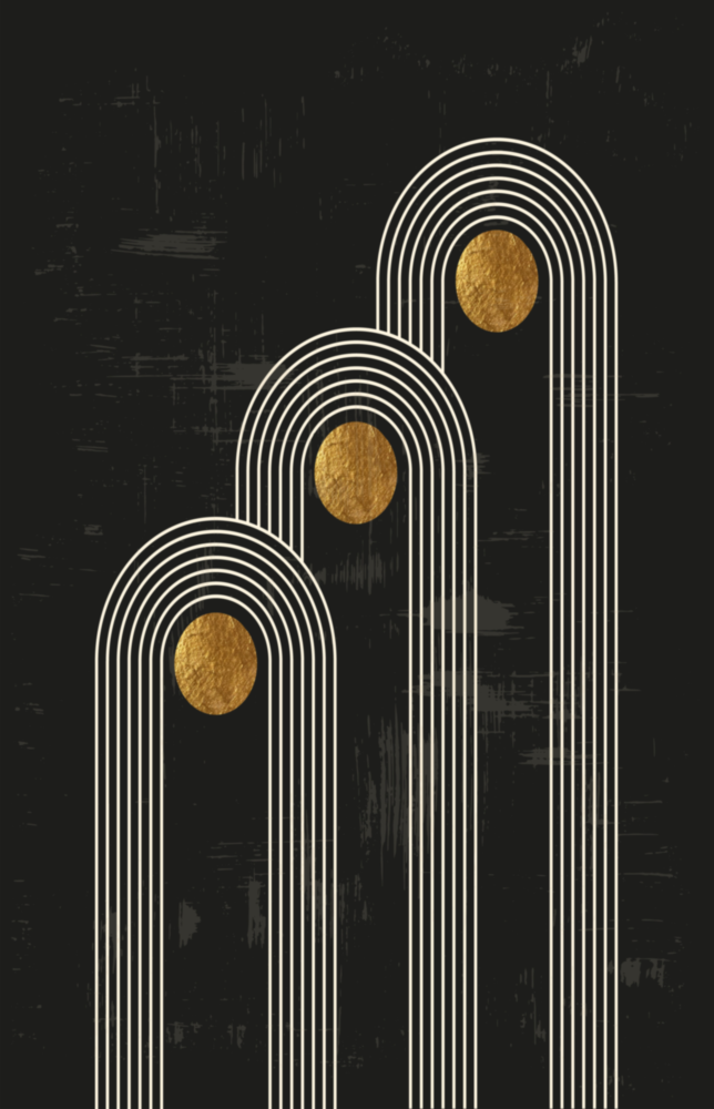 Three Dots Glass Wall Art