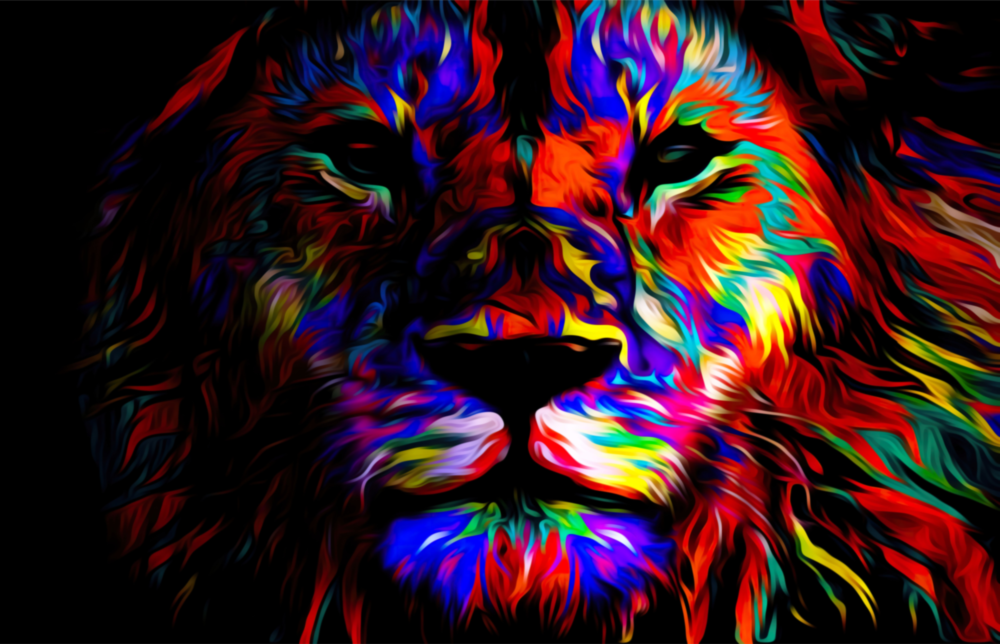 Lion Glass Wall Art