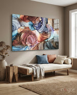 Marble  Glass Wall Art - Lifestyle preview in a designer interior