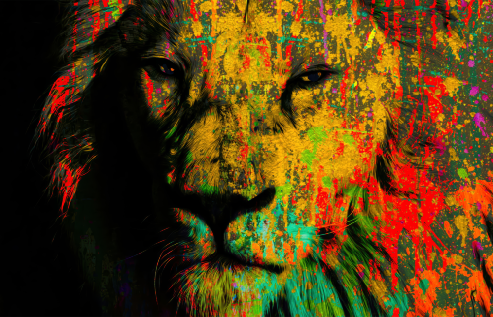 Eye of the Lion Glass Wall Art