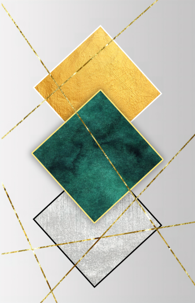 Squares Glass Wall Art