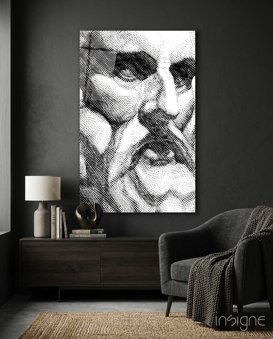 Authority Glass Wall Art - Lifestyle preview in a designer interior