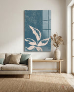 Leaves Glass Wall Art - Lifestyle preview in a designer interior