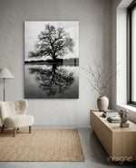 Tree Glass Wall Art - Lifestyle preview in a designer interior