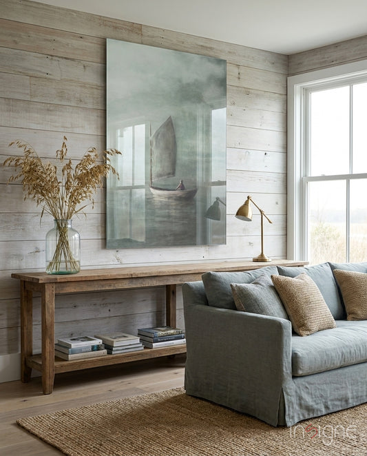 Loneliness Glass Wall Art - Lifestyle preview in a designer interior