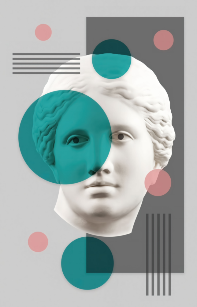 Statue Glass Wall Art