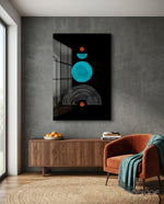 Dot Under the Rainbow Glass Wall Art - Lifestyle preview in a designer interior