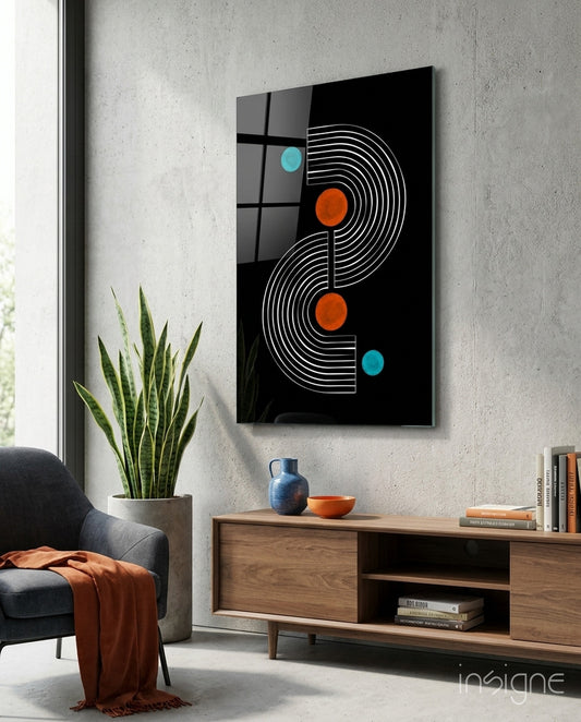 Pattern Glass Wall Art - Lifestyle preview in a designer interior