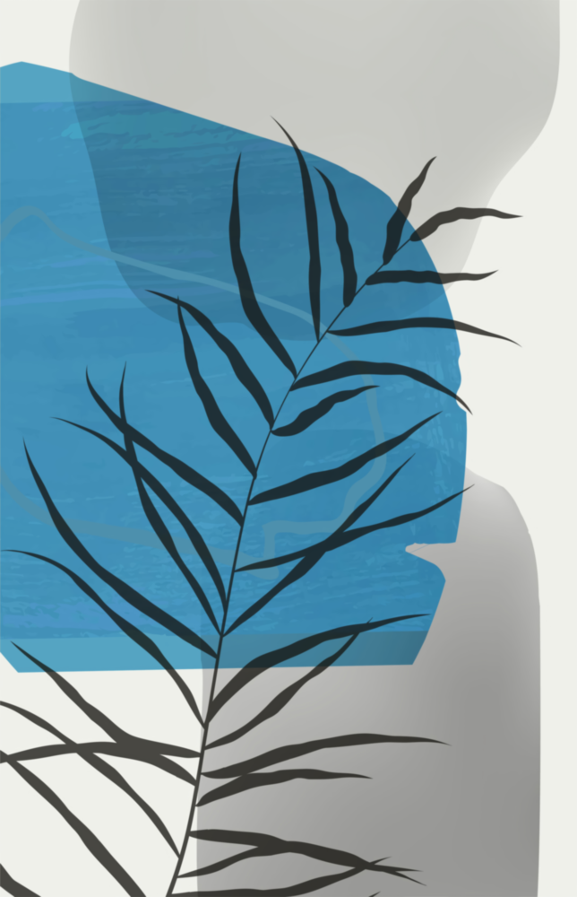 Autumn Blue Glass Wall Art