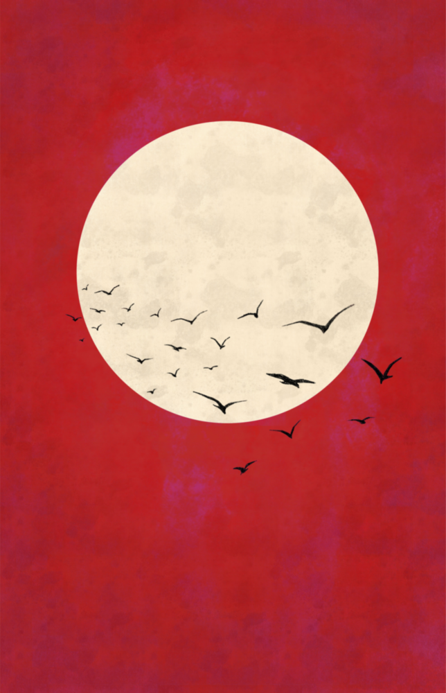 Fly from the Moon Glass Wall Art