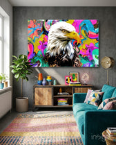 Eagle Eye Glass Wall Art - Lifestyle preview in a designer interior