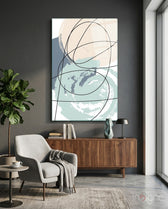 Chaotic Glass Wall Art - Lifestyle preview in a designer interior