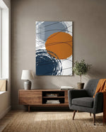 Chaotic Glass Wall Art - Lifestyle preview in a designer interior