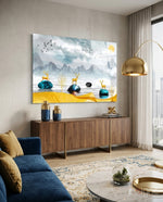 Lake of a Dream Glass Wall Art - Lifestyle preview in a designer interior
