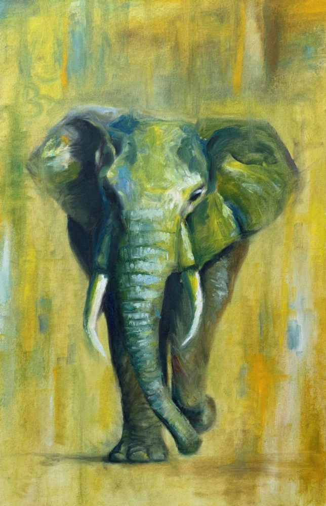 Elephant Glass Wall Art